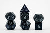 Engraved Blue Sandstone: Full-Sized 16mm Polyhedral Dice Set