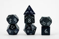 Engraved Blue Sandstone: Full-Sized 16mm Polyhedral Dice Set