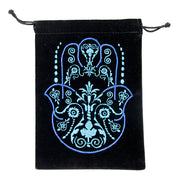 Fatima Hand Black Velvet Embroidered Bag