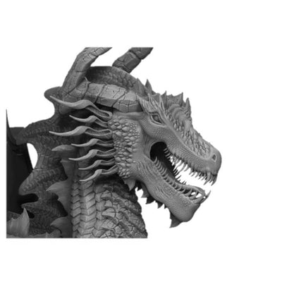 Fire Elemental Dragon Wall-Mountable Bust