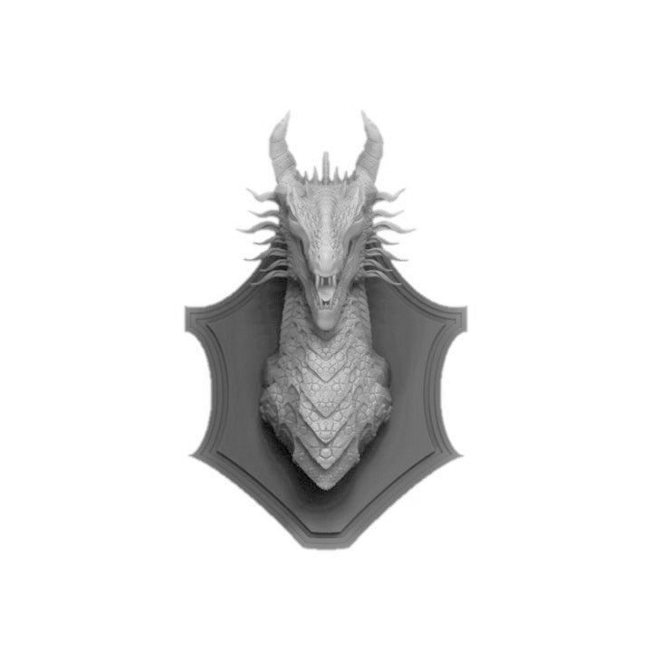 Fire Elemental Dragon Wall-Mountable Bust