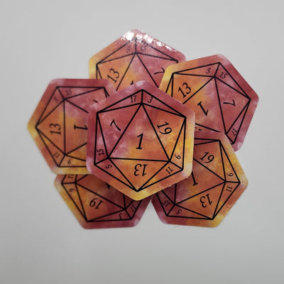 Fireball Nat 1 D20 Sticker