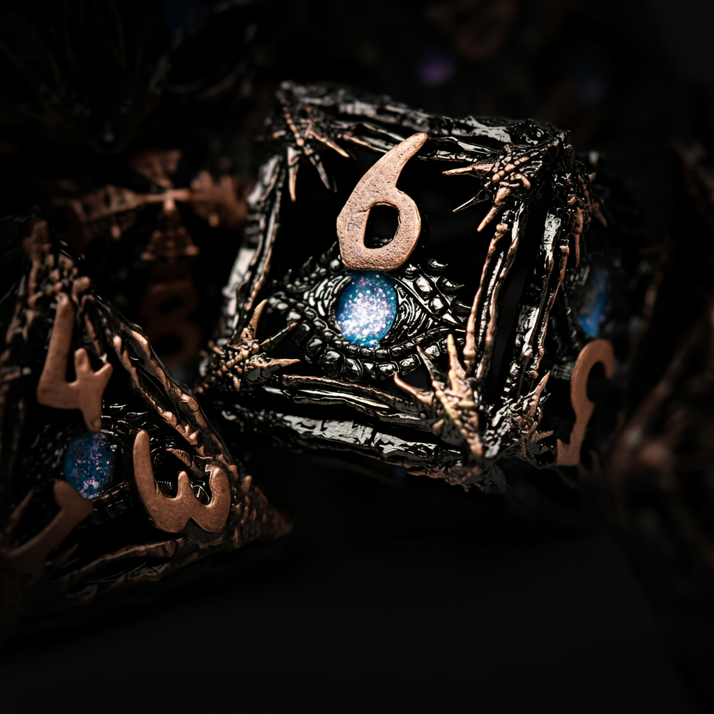 Dragon Seer Metal Dice Set | Premium D&D Metal Dice by Revenant Foundry