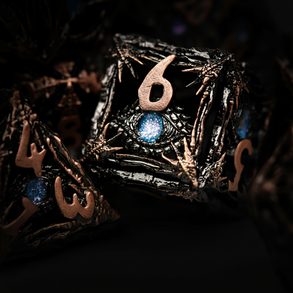 Dragon Seer Metal Dice Set | Premium D&D Metal Dice by Revenant Foundry