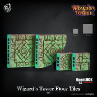 3D Printed Cast n Play Wizards Tower - Wizards Tower Floor Tiles 28mm 32mm D&D