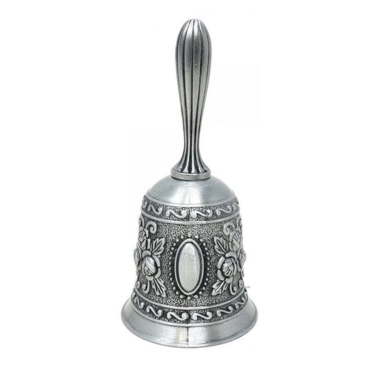 Floral Design Altar Bell - Charcoal Grey 4.5"