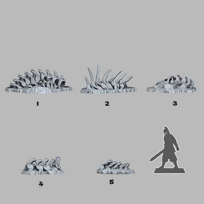 3D Printed Fantastic Plants and Rocks Fossilized Monster 28mm - 32mm D&D Wargaming