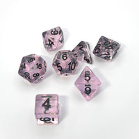 Frozen Blossom - 7 Piece DnD Dice Set | Acrylic RPG Gaming Dice