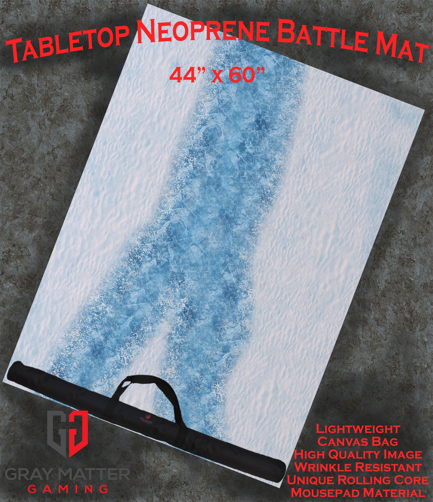 Frozen River - Neoprene Battle Mat