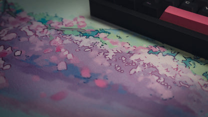 "Fuji Bloom" — Cherry Blossom Deskmat