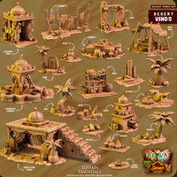 3D Printed Cast n Play Fountain of Wonders Desert Winds Terrain Set 28mm 32mm D&D