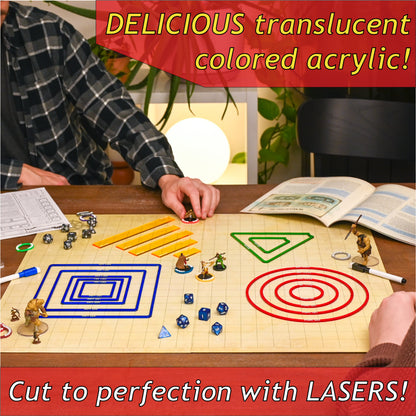 DND Area of Effect Spell Templates – Set of 16 AOE Markers for RPG