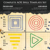 DND Area of Effect Spell Templates - Set of 16 AOE Markers for RPG