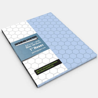 GGP1202 Blue Gaming Paper 1in Hex Singles (100 Sheets)