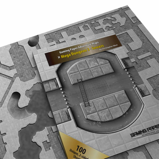 GGP6122 Sewers Mega Dungeon 3 Adventure Maps Gaming Paper