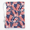 GHGCB1019 Red White and Blue Cotton Gamers Dice Bag (5in x 7in)