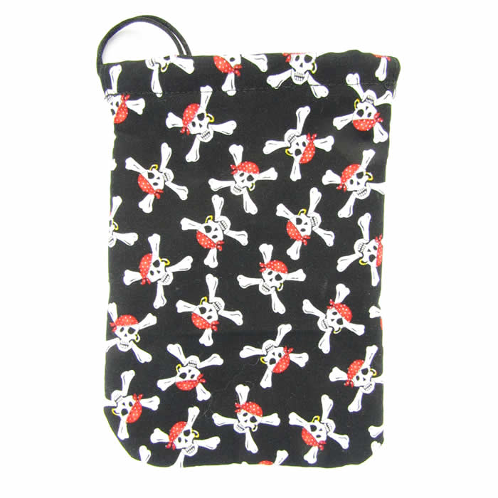 GHGCB1020 Pirate Crossbones Dice Bag Gallant Hands Gamers Gear