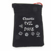 GHGCB1025 Chaotic Evil Dice Bag 7inx5in Drawstring Gallant Hands Gamers Gear