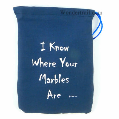 GHGCB1027 I Know Where My Marbles Are Dice Bag 7inx5in Drawstring Gallant Hands Gamers Gear
