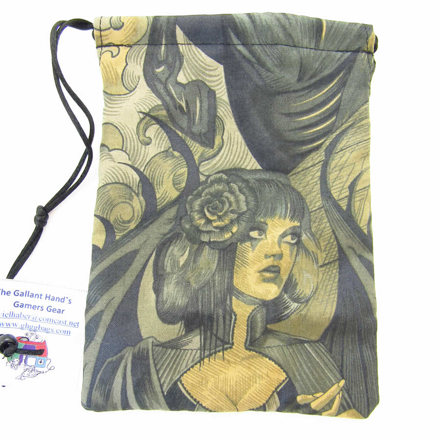 GHGCB1030 Haunted Dice Bag Cotton 7inx5in Drawstring