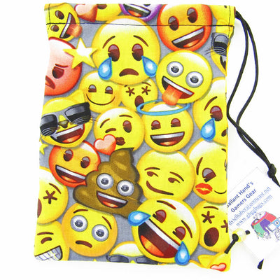 GHGCB1032 Emoji Dice Bag Cotton 7inx5in Drawstring