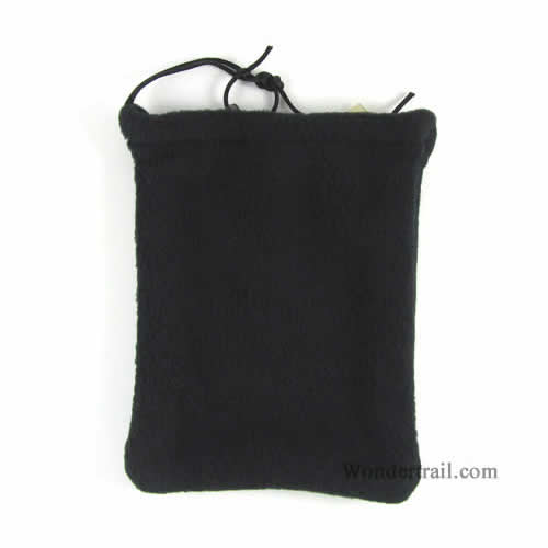 GHGFL3001 Black Fleece 2-Pocket Gamers Dice Bag 7inx5in Drawstring