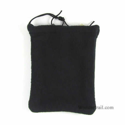 GHGFL3001 Black Fleece 2-Pocket Gamers Dice Bag 7inx5in Drawstring