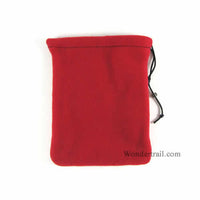 GHGFL3002 Red Fleece 2-Pocket Gamers Dice Bag 7inx5in Drawstring