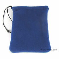 GHGFL3003 Blue Fleece 2-Pocket Gamers Dice Bag 7inx5in Drawstring
