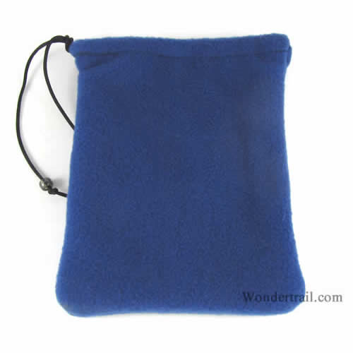 GHGFL3003 Blue Fleece 2-Pocket Gamers Dice Bag 7inx5in Drawstring