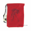 GHGSA5002 Red Tribal Dragon Dice Bag 7inx5in Drawstring
