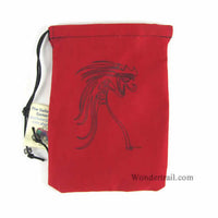 GHGSA5002 Red Tribal Dragon Dice Bag 7inx5in Drawstring