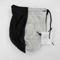 GHGVB4007 Black And Silver Velvet Dice Bag 7inx5in Drawstring