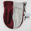 GHGVB4009 Wine and Silver Velvet Dice Bag 7inx5in Drawstring
