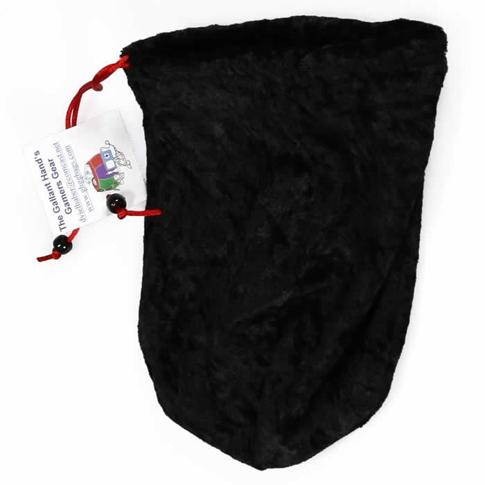 GHGVB4012 Black Ninja Velvet Dice Bag 7inx5in Drawstring