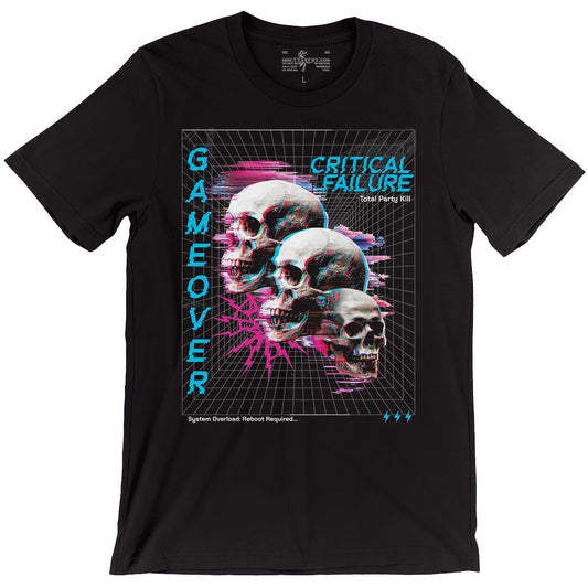 Retrowave TPK Reboot Required — D&D T-Shirt