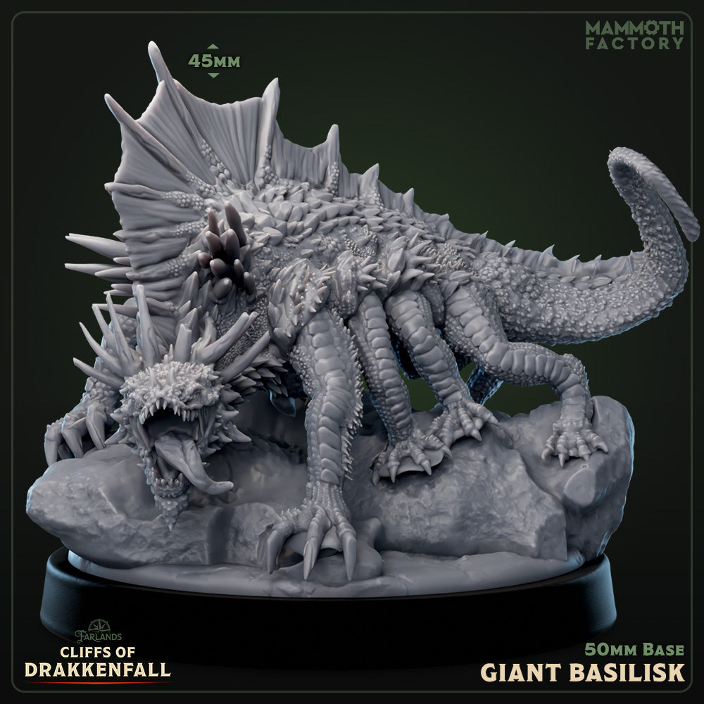 Giant Basilisk Miniature – Cliffs of Drakkenfall