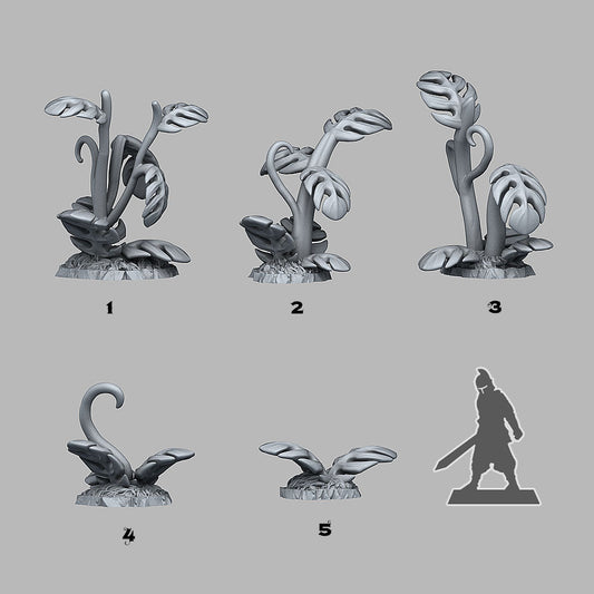 3D Printed Fantastic Plants and Rocks Giant Tropical Plants 28mm - 32mm D&D Wargaming