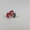 Glittering Red D20 Stud Earrings - Sparkle Dice Jewelry
