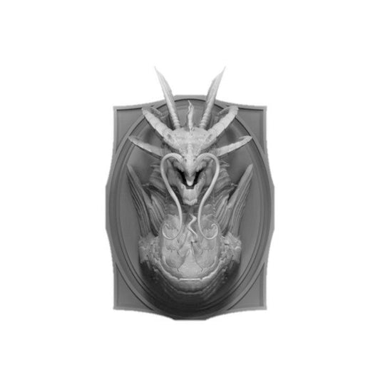 Gold Metallic Dragon Wall-Mountable Bust