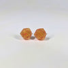 Gold Dragon D20 Stud Earrings - Shimmering Gold Red Dice Jewelry