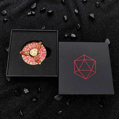 Three Dragon Head Metal Fidget Spinner DND Dice — Roulette Spin Dice for TTRPG