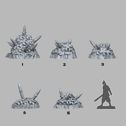 3D Printed Fantastic Plants and Rocks Grass Stake Trap 28mm - 32mm D&D Wargaming
