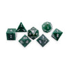 Green African Jade - 7 Piece RPG Set Gemstone Dice