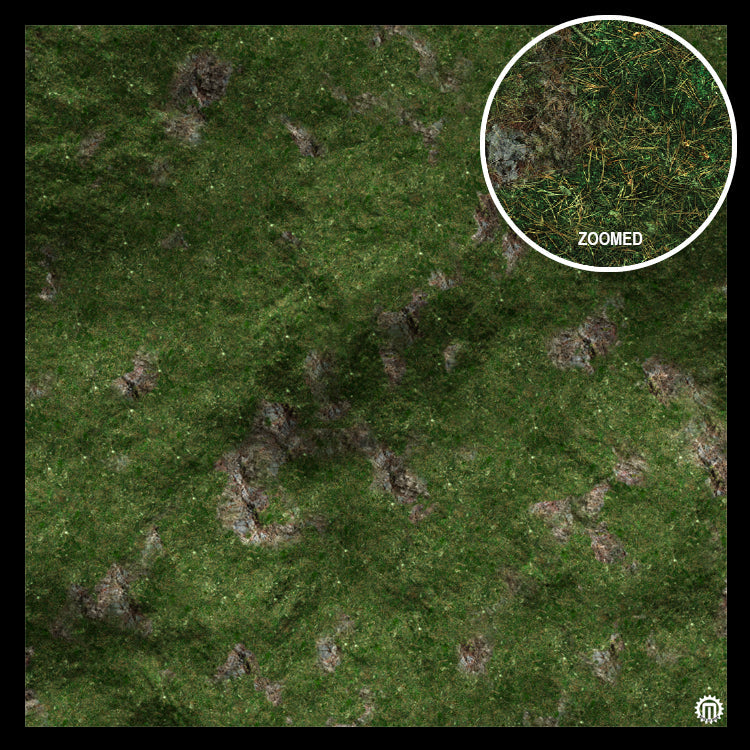 Mats by Mars: Green Hills Tabletop Wargaming Play Mat - Premium Gaming Surface