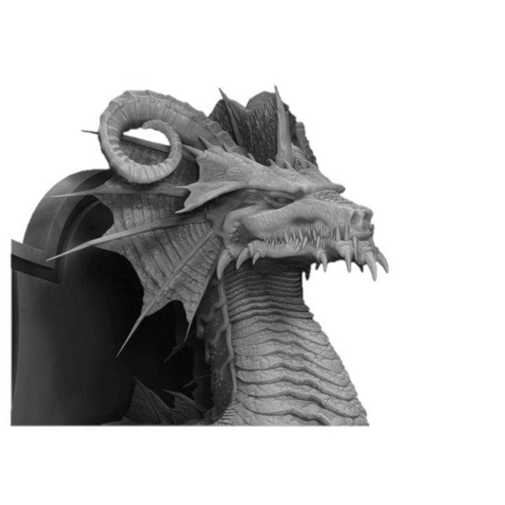 Green Chromatic Dragon Wall-Mountable Bust