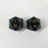 Tri Color RPG Dice Set - Maroon Gold Silver Dagger 8pc Dice