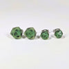 Green Dragon D20 Stud Earrings - Poison Green Dice Jewelry