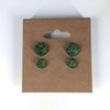 Green Dragon D20 Stud Earrings - Poison Green Dice Jewelry