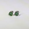 Green Dragon D20 Stud Earrings - Poison Green Dice Jewelry